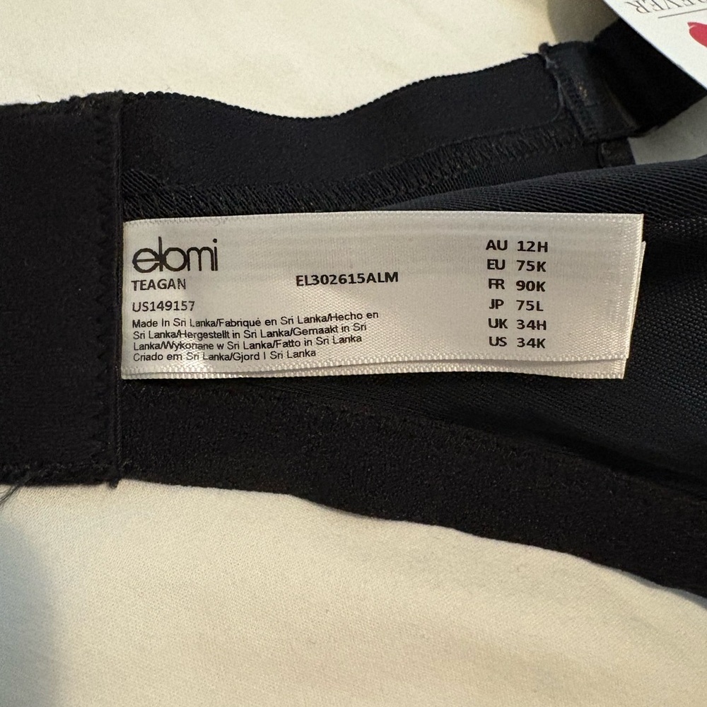 Elomi Teagan Half Padded Plunge Bra Size 34H UK - Picture 4 of 5